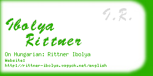 ibolya rittner business card